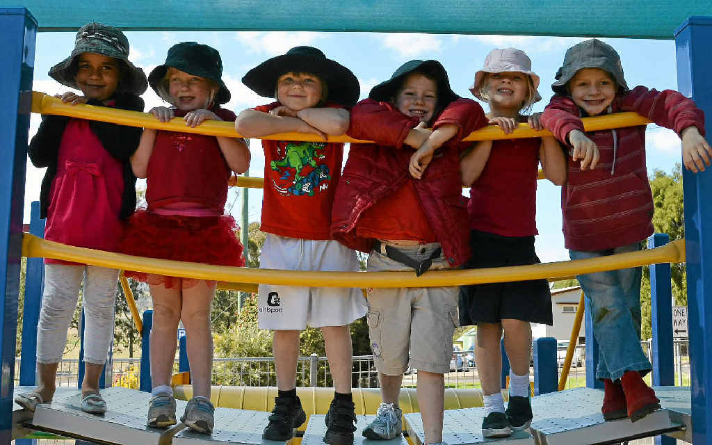 All ready to watch the game on the weekend are prep students India Robinson-Trindall, Lucy Green, Alex Wilkinson, Nathan Browne, Charlotte Spindler and Leon Chocholowski.